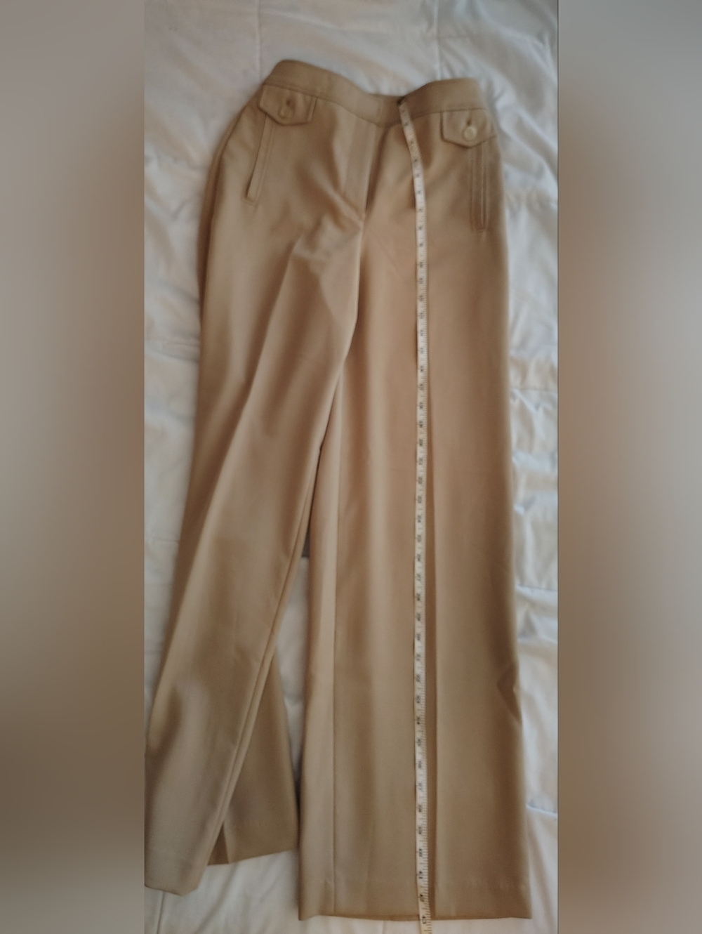 Ann Taylor Wide-Leg Trousers – Size 6 (Beige/Ta - Picture 5 of 9